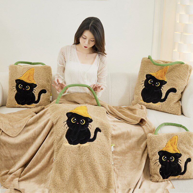 法兰绒抱枕毯子二合一汽车沙发靠垫可爱办公室宿舍午休被羊羔绒冬,居家布艺,抱枕被,淘宝优惠券,粉丝福利购,淘宝优惠卷