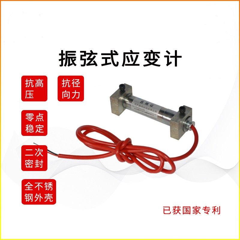 振弦式表面应变计传感器埋入式桥梁表面不锈钢外壳混凝土桩基数字