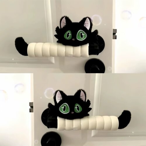 奶fufu猫咪门把手护套冬天奶防静电拉手保护套子防盗门把手套