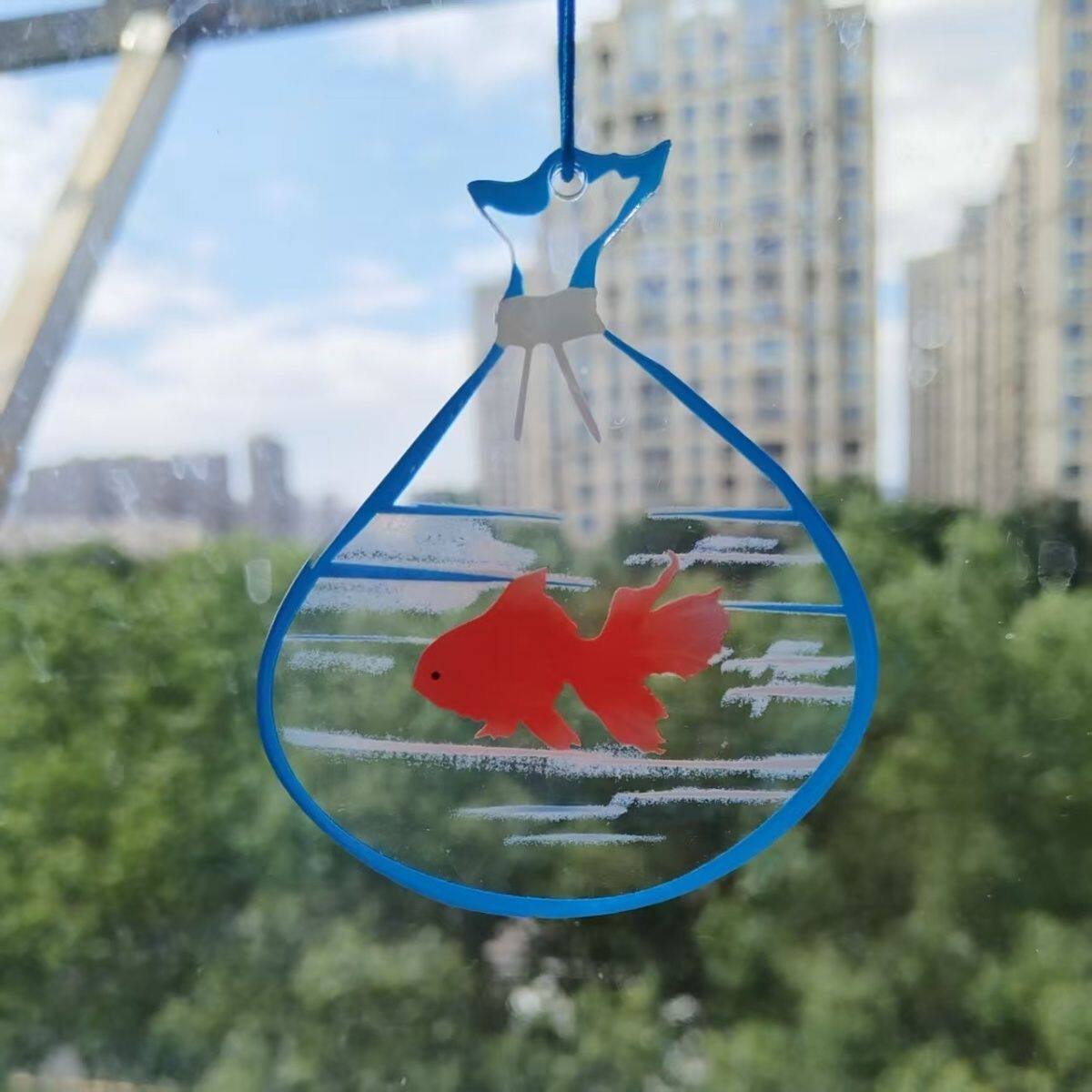 小红书同款透光小金鱼挂件ins亚克力包包挂件金鱼袋创意送礼物