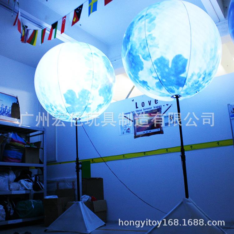 PVC发光支架球大型活动促销广告支架灯光球可印刷logo图案