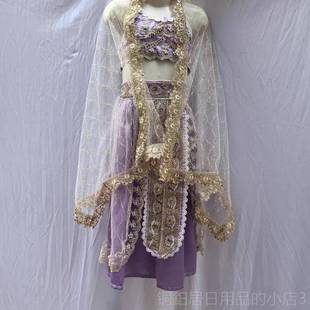 高档女汉服异童域风情儿演出舞蹈表演服楼兰民尼族风哈公主西双童