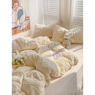 高档20件25新款冬季塔芙绒牛绒四件套 加厚珊套瑚绒被宿舍奶床上