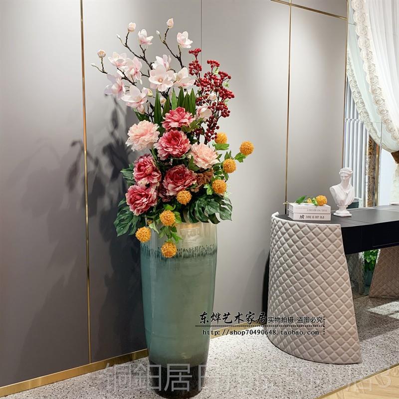 高档景德镇陶瓷落地大花花瓶摆件客厅插花干花酒装饰约现代店大号