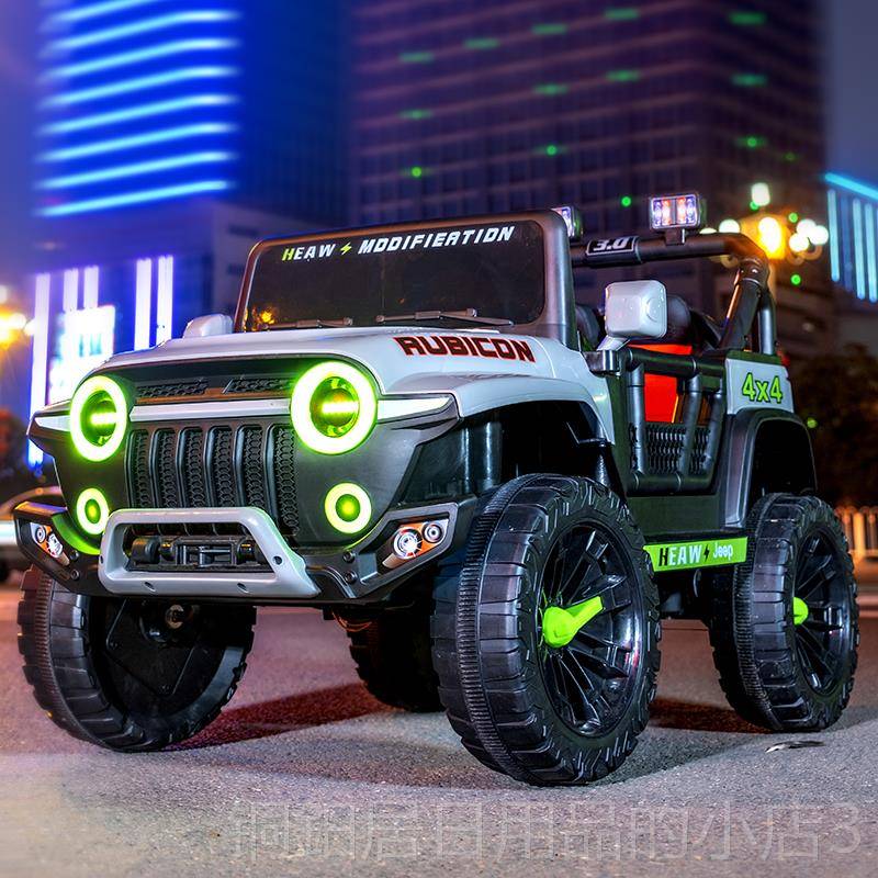 高档儿车童电动汽车坦男克300越野玩四轮驱遥控女孩宝宝具车可坐