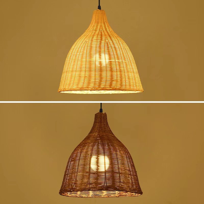 藤编吊灯餐厅东南亚民宿复古藤艺饭店草帽灯罩婚庆店竹艺竹编灯笼,家装灯饰光源,餐厅吊灯,淘宝优惠券,粉丝福利购,淘宝优惠卷