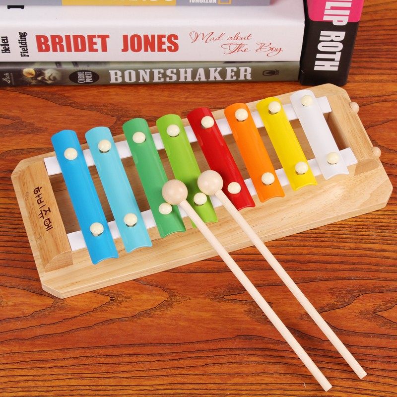 婴幼儿童木制八音手敲琴小钟琴1-2-3-4岁男女孩宝宝木质音乐玩具