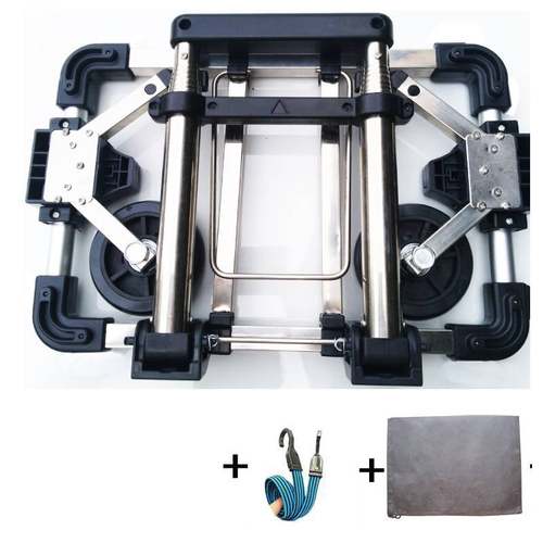迷你折叠便携不锈钢家用超市行李手拉车买菜拉书包拉杆购物车