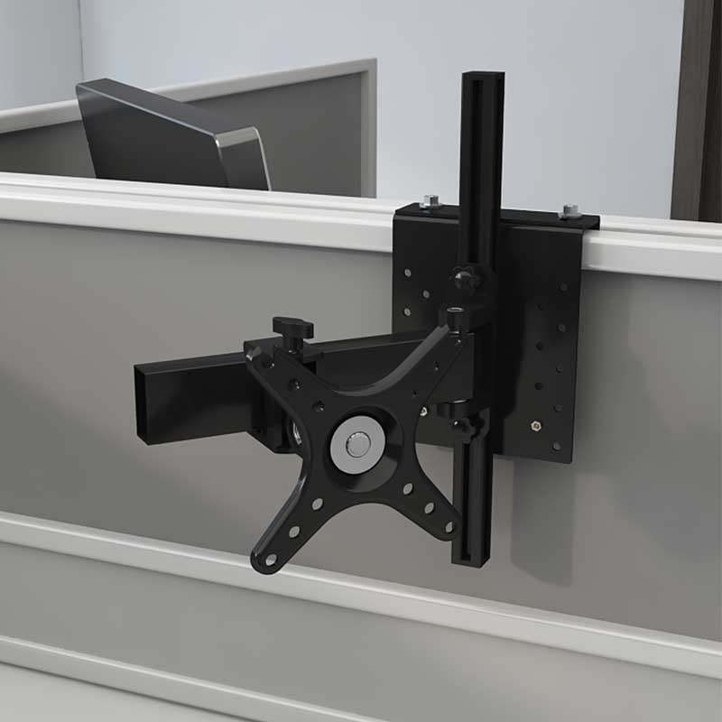 通用电脑显示器支架转角屏风挂架多多屏升降支撑架增高悬挂底座