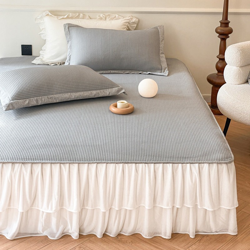 夏季冰丝凉席三件套可水机冰丝席子床裙款折叠式床笠速冷空调席2m,床上用品,冰丝席,淘宝优惠券,粉丝福利购,淘宝优惠卷