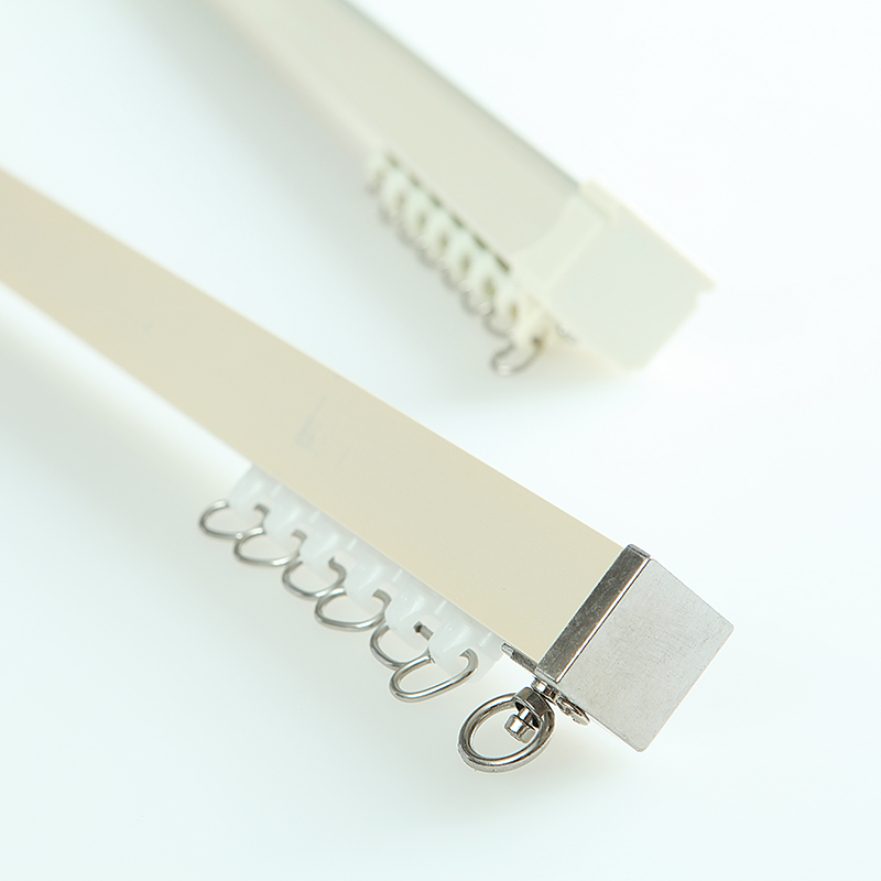 定制窗帘纱帘静音纳米轨道加厚消音侧装顶装直轨高档铝合金单双轨