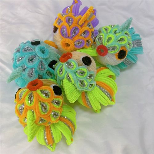 扭扭棒手工成品金鱼灯笼diy非遗鱼灯儿童暑期玩具古风锦鲤花灯
