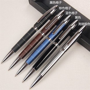 高档金属圆珠笔旋转出芯笔G2笔芯原子笔油性笔不锈钢圆珠笔手感好