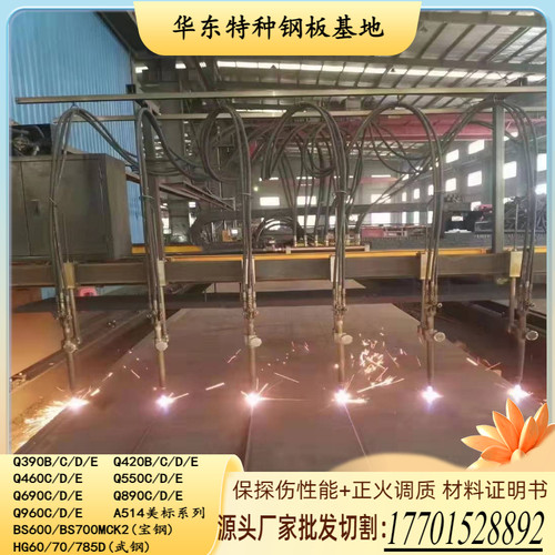 高强板Q460C Q460D Q460E高强度钢板切割加工叶片采煤矿山机械用
