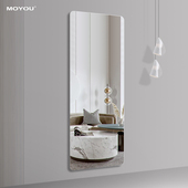 家用无框全身镜入户玄关黏贴免打孔壁挂式 贴墙落地镜门后全身镜子