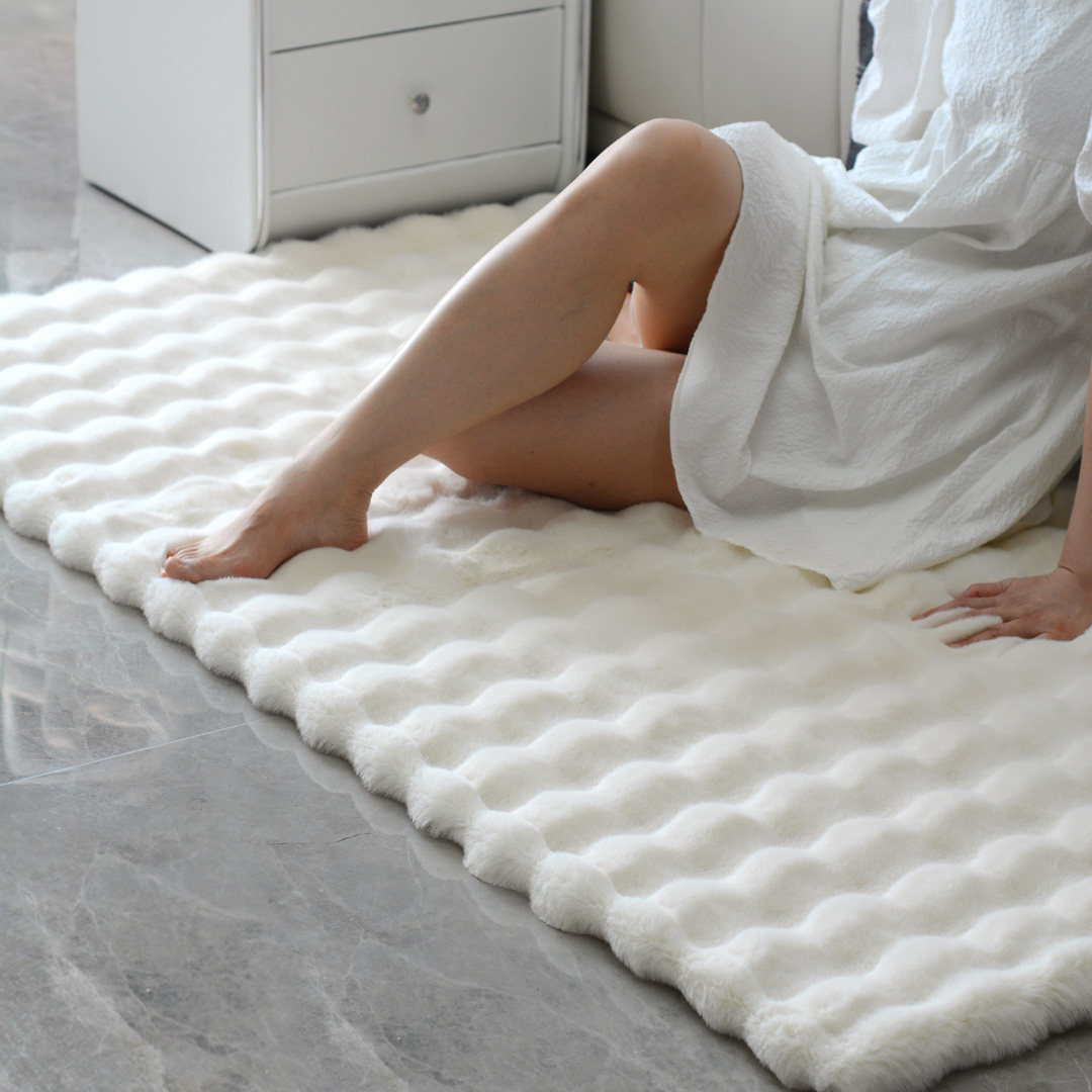 加厚床边毯卧室儿童房环保地垫仿兔毛长毛绒冬季可爱少女孩高级,居家布艺,床边毯,淘宝优惠券,粉丝福利购,淘宝优惠卷