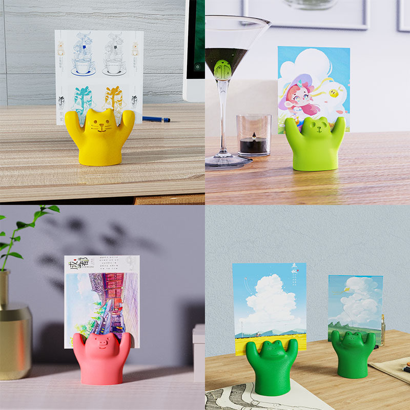 卡通举手小猪动物名片夹矽胶模具治癒便利贴夹留言夹水泥照片夹模,文具电教/文化用品/商务用品,便条夹/照片夹,淘宝优惠券,粉丝福利购,淘宝优惠卷