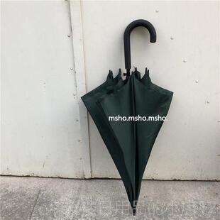 正品ohz 小鸡黄 自制纯色ins长柄a雨伞奶男女磨砂手柄雨s伞防o风