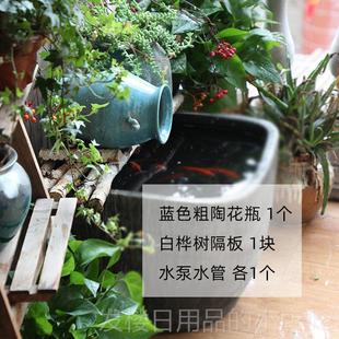 正品仿鱼鱼缸大号陶瓷缸客厅落地摆件家用造景形荷花缸方养鱼石盆