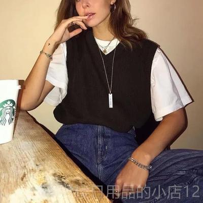 正品长方牌项链女 定制刻字长款吊毛外牌男T恤搭纯银项链衣链情侣