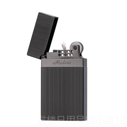 正品意大利aduro朗声打火机打煤M油音打火机正品拉丝砂轮响铜火机