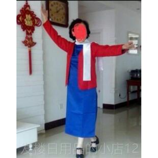 正品江姐儿童舞台话装剧演出服三件红套梅赞民国表演服女款旗袍包