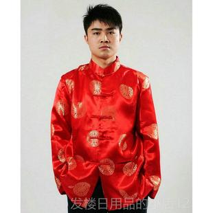 正品女情侣装单衣男士唐装长袖外套上衣贵婚宴唐男装舞台表演工富