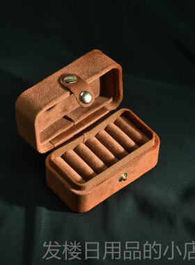 正品taim式y戒指盒欧复古手工制高作档戒指收纳盒便迷携你旅行首