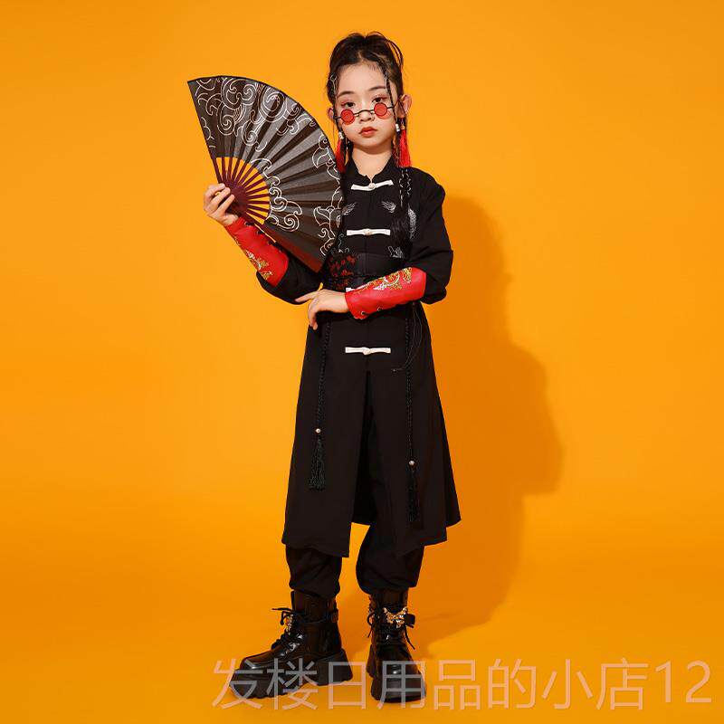 正品儿童中式表演服装、族时尚嘻爵士男哈服装、运动会女武术民舞