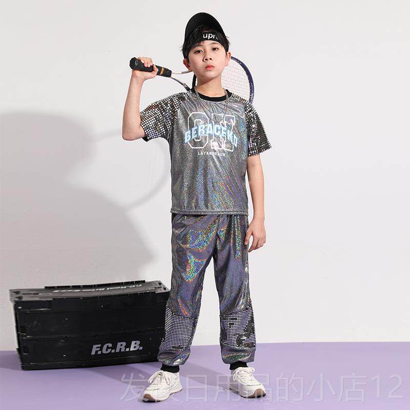 正品街舞演儿童潮服出服亮片女童走套装秀爵士舞架子鼓男酷帅表演