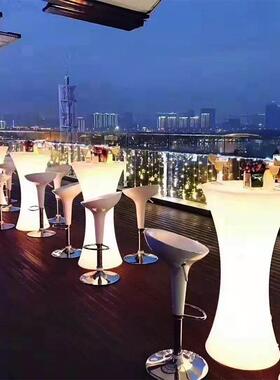 户外酒吧光高脚桌台吧椅展会发创意清吧鸡尾酒LDJ吧聚会阳动台活
