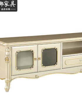 法式古典电视柜QST大户小型样板间客厅家具柜欧式实木厅储新物柜