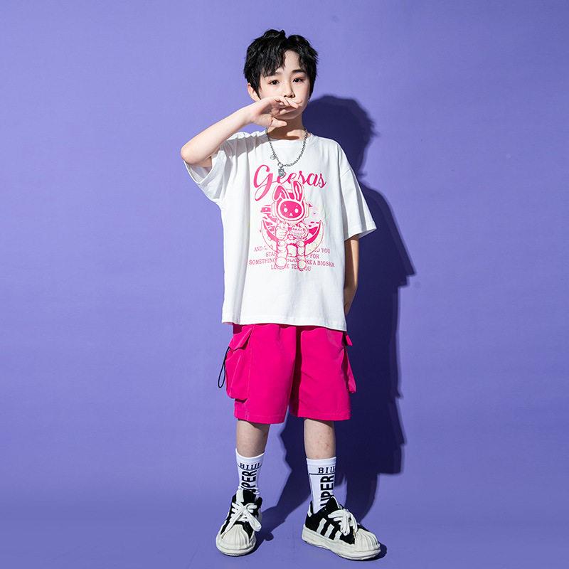 街舞六一儿童啦啦操演出服架鼓练功服童嘻哈宽子松女03070630孩士