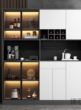 工直厂供轻奢餐柜边柜一体靠墙高柜厨水房储物柜QXE碗家用客茶柜