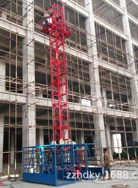 自升式门架升降机带防FSM坠器单柱双笼提工地机用升物货提升机