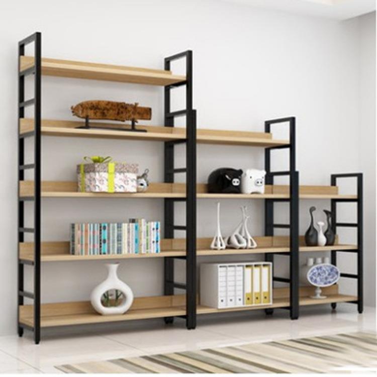 自选书架书柜落地木置物架客厅简约现代组学生钢合示展柜简易书橱