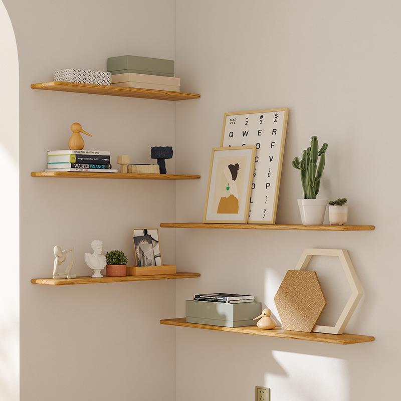 全实置木架发光带层板墙上置物架内灯墙壁一字搁板书荣誉KC-2.0ZY