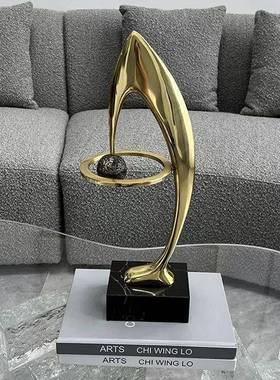 象代小抽型艺JJI术现品土星光环金属摆件酒店家居客办厅公室装饰