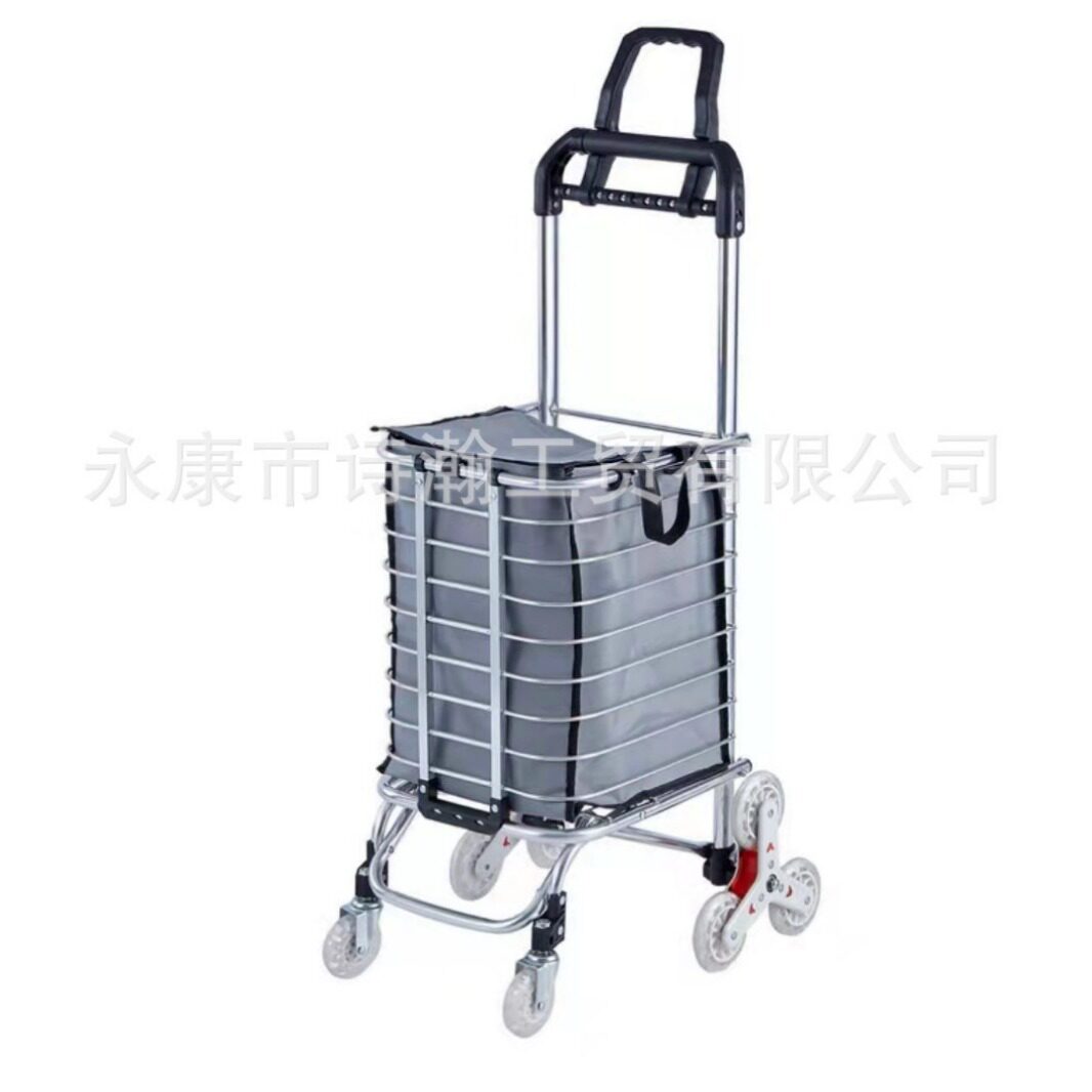 便携八轮爬楼折叠旋转买菜车