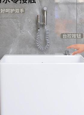阳台布池陶瓷洗拖把布池地盆卫地生间大号水RCZ曹落式小号家用拖