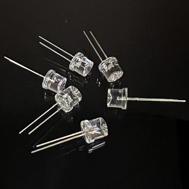 f8mm内凹白光led内凹珠8灯m内凹长脚有边超高亮色内m凹头汽白8mm