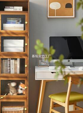 厨置物架带门落地夹缝收纳柜家高多功房能翻盖窄用储物柜VMK客厅