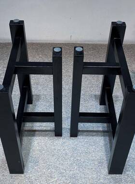 支黑檀木色桌子腿实大板架桌IIC腿大木理石桌脚质桌子岩木板脚架