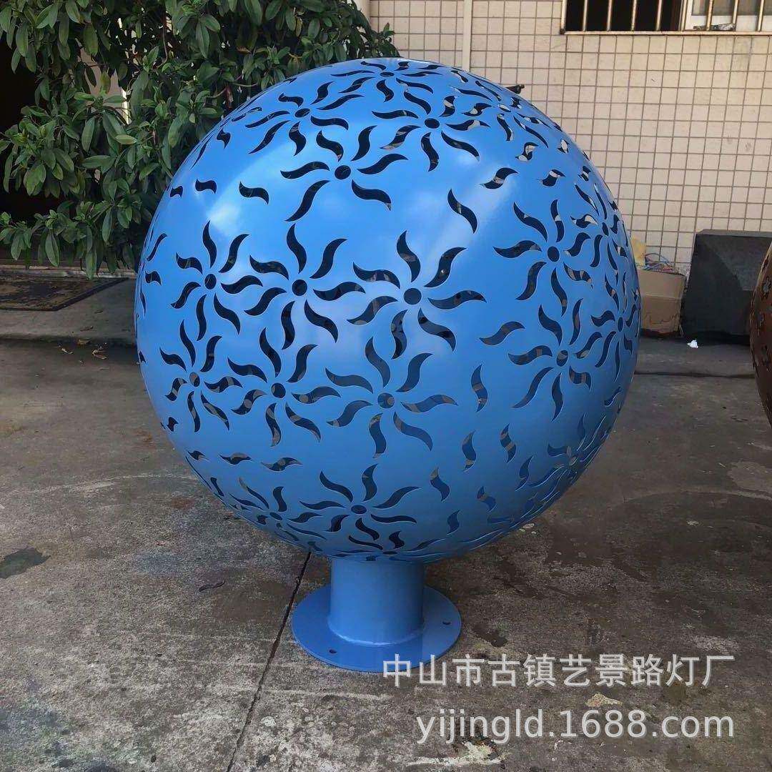 不钢锈兰球形灯镂空雕塑圆球直径1米L雕324589刻梅竹菊景观灯ED发