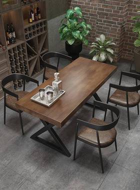 复古旧小馆工HZ202012业馆风酒吧烧烤店餐饭店主题酒西餐厅怀桌椅