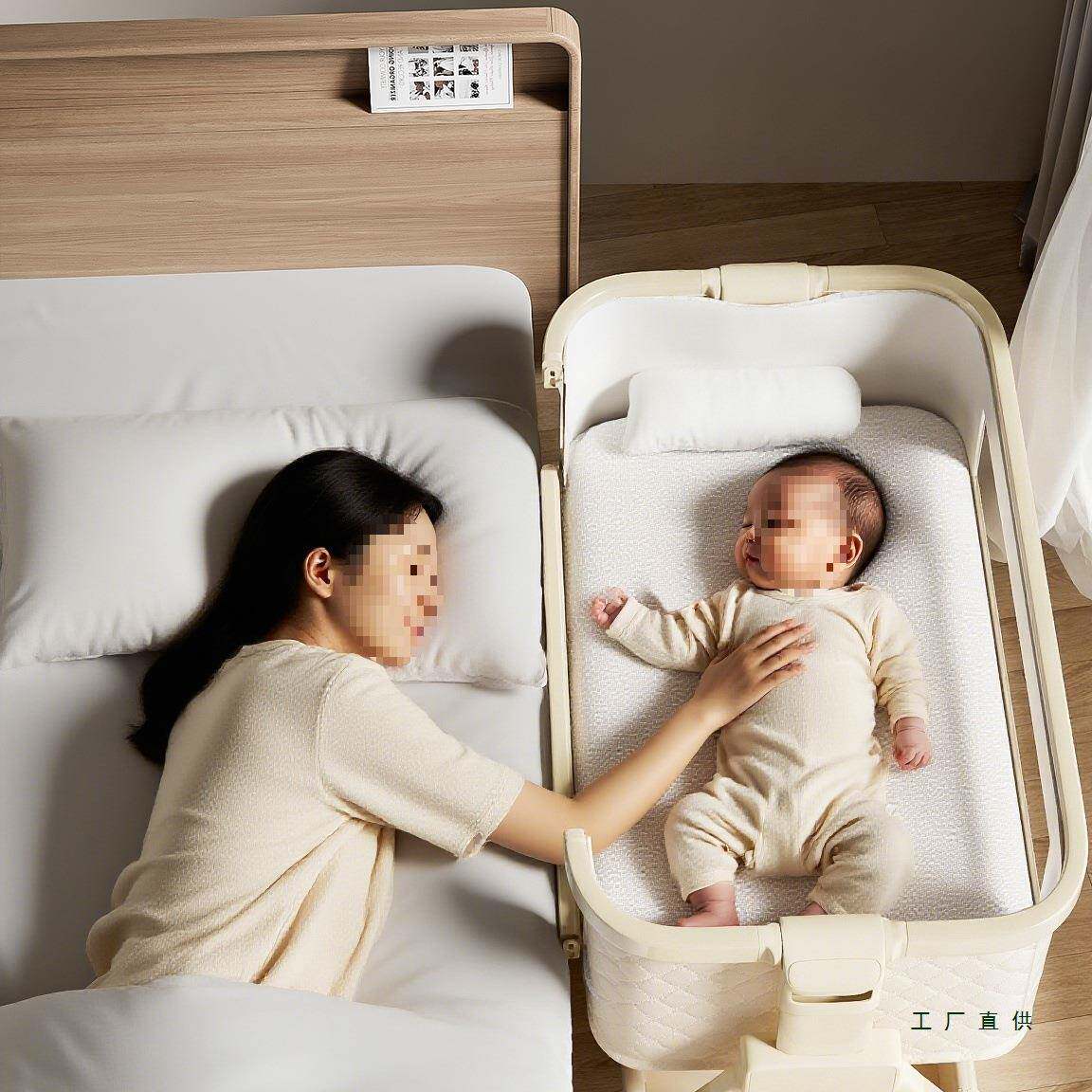 婴儿床可移b动拼功生接大床可折叠宝宝JLL床多能新儿b摇篮床2025