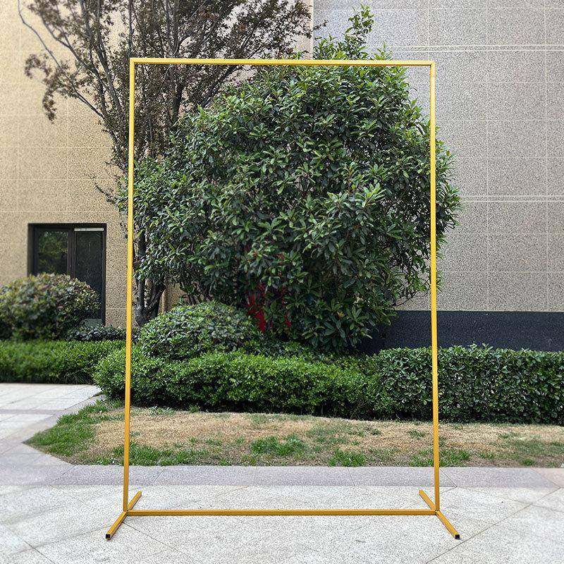 新婚庆道具舞铁艺几何屏风213123路婚礼台装饰摆款件立体长方引形