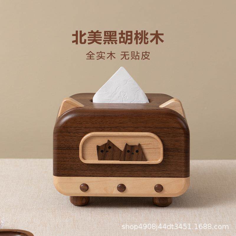 梵瀚实抽盒可爱家用客厅木餐餐桌巾纸桌面奶纸油风高颜UAY值纸巾