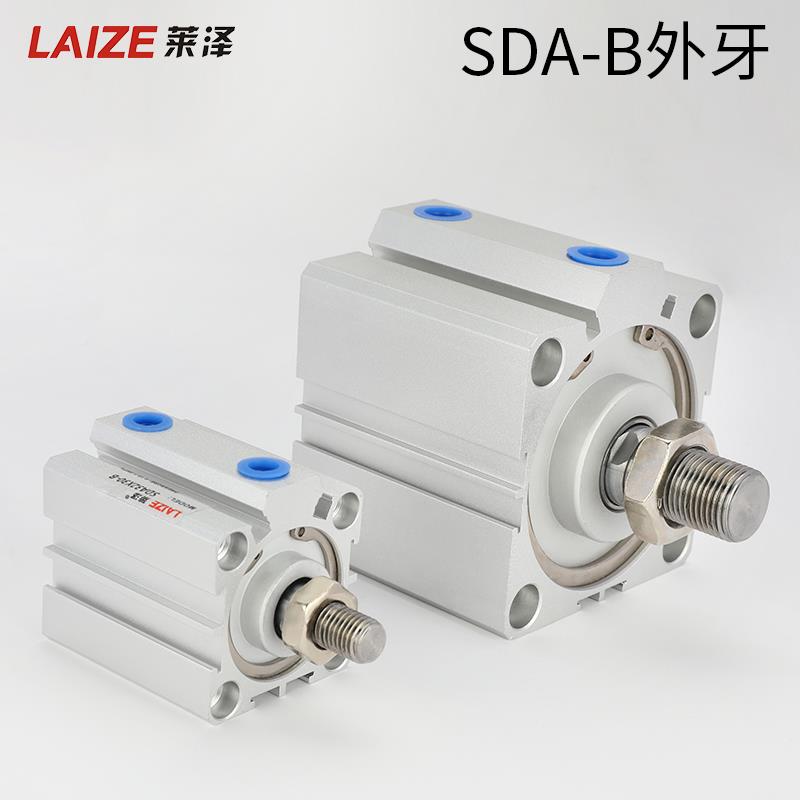 CWG泽外牙外螺纹薄型气缸小型气大动全SDAB20/25/3240506莱3汽缸
