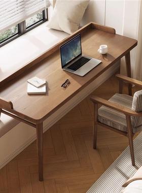 室飘全KCH窗小桌子高低脚电脑桌实木卧学长短腿书桌靠窗习办公桌